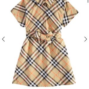 Burberry Kids Plaid Dress with Belt